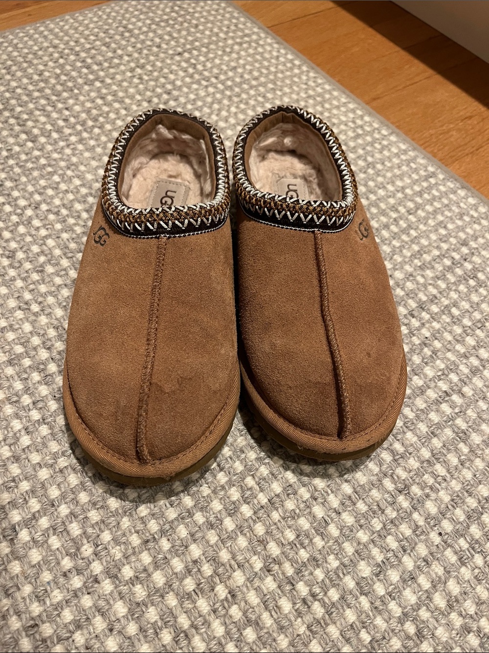 UGG Men's Brown Suede Tasman-Style Slippers / Clogs - 7
